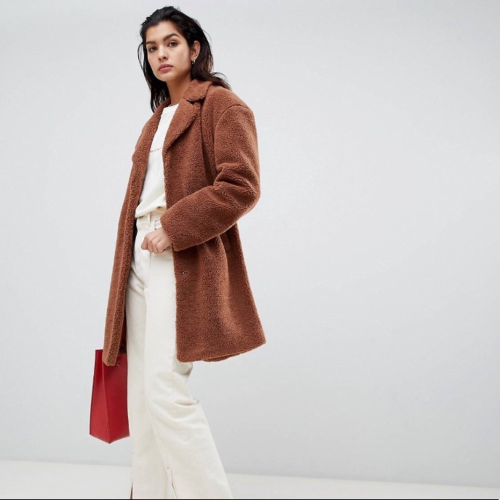 Vila Oversized Teddy Sherpa Coat - ASOS